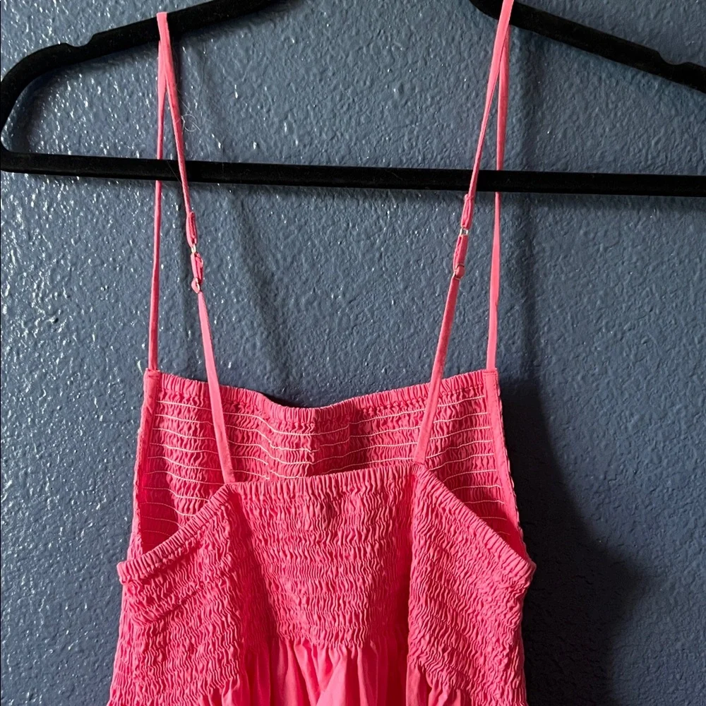 Faithfull The Brand Bryssa Midi Dress in Hot Pink - Picture 8 of 8